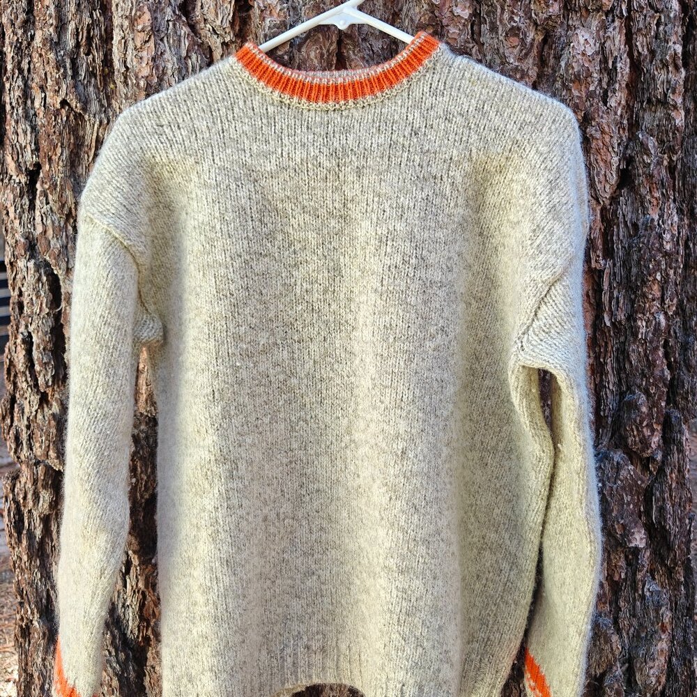 FREE PEOPLE Original Quality Knit Vintage Wool Sweater Unisex Large Heather Grey